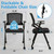 LDIW 2 Pack Folding Office Chair with Wheels, Stackable Conference Room Chairs with Armrests, Rolling Meeting Chair with Flip Up Seat for Guest Training & Seminars, 458 Lbs Capacity (2, with Wheels)