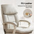 EMIAH Office Chair with Foot Rest, Ergonomic Executive Office Chair with Arms, Reclining High Back PU Leather Comfy Swivel Computer Desk Chairs with Wheels and Lumbar Support for Home Office, Beige
