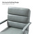 HULALA HOME Modern Faux Leather Home Office Chair with Tilt Lock & Metal Base, Desk Chair with Wheels & Padded Cushion, 360° Swivel Wide Seat Computer Task Chair, Sage