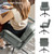 HULALA HOME Modern Faux Leather Home Office Chair with Tilt Lock & Metal Base, Desk Chair with Wheels & Padded Cushion, 360° Swivel Wide Seat Computer Task Chair, Sage