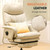 FLEXISPOT Ergonomic Office Chair with Footrest High Back Computer Desk Chairs Indoor Lounge Chair with Wheels 90-165° Reclining Lumbar Support, Chairs for Working Relaxing Cross Legged, Leather, White