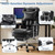DUMOS Home Office Desk Executive Chair - Ergonomic Big Tall High Back with Footrest & Lumbar Support, Reclining Height Adjustable, Comfy PU Leather Computer Gaming with Swivel Wheels, Black