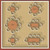 LEEMTORIG Set of 4 Dining Chairs with Casters and Arms, Rolling Dining Chairs with Wheels for Elderly, Ergonomic Wide Seat Wood Office Chair, 26" Dx25.2 W, Cherry Legs&Yellow Brown Fabric SY-1533-LT