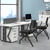 CLATINA Stackable & Foldable Conference Room Chairs, Waiting Room Chairs with Wheels & Lumbar Support, Ergonomic Mesh Bouncing Back Folding Chair for Office Meeting Schools Training Room, Black 20pk