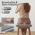 YDKGL Dining Chair Cushions Set of 4, Woven & Memory Foam Kitchen Chair Pads, Non Slip Backing Indoor Seat Cushion for Dining Room, Bar, Patio(4Pack,Grey)