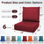 Belord Luxury 6" Thick Outdoor Cushion 4 Set - 24 x24 Inch 28D Sponge Filling Fade-Resistant Chair Cushion, Spill Proof Removable Patio Furniture Replacement Cushion for Sofa Bench Swing - Red