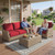 Belord Luxury 6" Thick Outdoor Cushion 4 Set - 24 x24 Inch 28D Sponge Filling Fade-Resistant Chair Cushion, Spill Proof Removable Patio Furniture Replacement Cushion for Sofa Bench Swing - Red