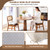BETU Chair Cushions for Dining Chairs Set of 4,3.5" Thick Kitchen Table Chair Pads with Ties,Non Slip Backing and Covers, Seat Cushion for Dining Room,Bar,Patio Chairs,15.5"X15.5"X3.5",Beige