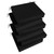 Basic Beyond Outdoor Chair Cushions Set of 6, Square Corner Outdoor Cushions for Patio Furniture, Water Resistant Patio Chair Cushions with 2 Ties, 18.5x16x3, Black