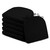 Basic Beyond Chair Cushions for Dining Chairs 6 Pack, Kitchen Chair Cushions with Ties and Non Slip Backing, 16 x 16 inches Chair Pads for Dining Chairs (Black)