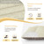 FlyGulls Chair Cushions for Dining Chairs Set of 4 Durable D-Shaped Seat Cushions with Non-Slip Backing Secure Ties Thick Cozy Seat Pad for Kitchen Dining Room Office(18x16.5x3in Beige)