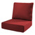 Pugire 6" Thick Outdoor Cushions 22x24x6, 1-Set Deep Seat Patio Cushions with Removable Cover, Waterproof & Fade Resistant Replacement for Wicker Chair, Loveseat, Sofa - Red
