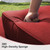 Pugire 6" Thick Outdoor Cushions 22x24x6, 1-Set Deep Seat Patio Cushions with Removable Cover, Waterproof & Fade Resistant Replacement for Wicker Chair, Loveseat, Sofa - Red