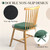 Basic Beyond Chair Cushions for Dining Chairs with Ties and Removable Cover, 2" Thick Seat Cushions for Kitchen Chairs, Set of 6, 17" x 16", Forest Green