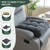 HIGOGOGO Tufted Corduroy Recliner Seat Cushion for Elderly, High Density Foam Large Square Seat Cushion for Recliner Chair, Floor Pillow, Office Chair, Car, No Pressure on Thighs, 20x20x4