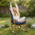 TESICA 1 Pack Patio Chair Cushion, Rocking Chair Cushion Overstuffed Seat Back Cushion Pad for Outdoor Indoor, Navy Blue