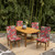 Arden earthFIBER Outdoor Dining Chair Cushion, 20 x 20, Rain-Proof, Fade Resistant, Luau Red Tropical Floral