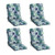 Arden 4-Pack Outdoor Patio Dining Chair Cushion, 20x44, Rain-Proof Seat Pad, Fade-Resistant Outdoor Cushion Salome Tropical