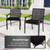 HOMELYSIAN Outdoor Chair Cushions Set of 6, 18.5 x 16 Inch Patio Chair Cushions, Water Resistant, Non-Slip Ties (Black)