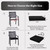 HOMELYSIAN Outdoor Chair Cushions Set of 6, 18.5 x 16 Inch Patio Chair Cushions, Water Resistant, Non-Slip Ties (Black)