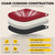 downluxe Indoor Chair Cushions for Dining Chairs, Soft and Comfortable Textured Foam Kitchen Chair Pads with Ties and Non-Slip Backing, 16" x 16" x 2", Red, 6 Pack