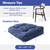 IPYNBAP Outdoor Chair Cushions Set of 2, Patio Chair Cushions with Ties, 19x19+5” Tufted Outdoor Seat Cushions, Waterproof Patio Furniture Cushions, Outdoor Dining Chair Pads, Navy