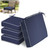 Moouhgsa 22x22 inch Outdoor Chair Cushions Set of 4,Navy Blue Patio Chair Cushion with Handle and Ties,Water-Resistant High Density Foam Outdoor Seat Cushion with Removable Cover,4" Thick