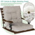 zanwu hwyd Outdoor Chair Cushions Set of 2, 42x21x4 Inch Patio Cushion for Dining/Rocking Chairs, High Back Soft Seat Pad with Ties, Indoor Outside Use, Fade-Resistant & Waterproof, Beige
