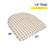 Sweet Home Collection Chair Cushion Memory Foam Pads Tufted Slip Non Skid Rubber Back U-Shaped 17" x 16" Seat Cover, 6 Pack, Checkered Taupe/White
