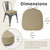 AddGrace Set of 6 Chair Cushions for Metal Dining Chairs 14x14 Chair Pads with Ties Non Slip Thick Seat Cushions with Textured and Removable Cover (6, Beige)