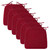 Ruqmuis Chair Cushions for Dining Chairs, 2" Thick Seat Cushions for Kitchen Chairs, D-Shaped Chair Pads with Washable Cover, Ties and Non Slip Backing, 17'' x 16'', Set of 6, Red