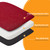 Ruqmuis Chair Cushions for Dining Chairs, 2" Thick Seat Cushions for Kitchen Chairs, D-Shaped Chair Pads with Washable Cover, Ties and Non Slip Backing, 17'' x 16'', Set of 6, Red