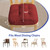 IASEAHK Chair Cushions for Dining Chairs, Dining Chair Cushions, Tufted Indoor Chair Pads with Ties & Non Slip Backing, Seat Cushions for Kitchen Chairs 16.5” x 16.5” x 3.5”, Set of 4, Red