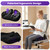 ZZ-WELL Seat Cushions for Office Chairs - Coccyx Cushion for Tailbone Pain - Memory Foam Extra Large Thick Seat Cushion 21.2 Inches, Patented Pressure Relief for Computer Gaming Chair (Black)