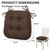 Shinnwa Dining Chair Cushions Set of 6, Dual-Layer Memory Foam Kitchen Chair Cushions, Patented Design Seat Pads with Ties, 16.5 x 16.5 x 3.5in, 6 Pack, Dark Brown