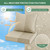 Summsun Patio Chair Cushions Set of 4, Faux Linen Outdoor Furniture Cushions, Water Resistant Backrest and Deep Seat Cushion Set with Ties, Removable Cover, Non-Slip Bottom, 24 x 24 Inch, Beige
