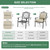 Summsun Patio Chair Cushions Set of 4, Faux Linen Outdoor Furniture Cushions, Water Resistant Backrest and Deep Seat Cushion Set with Ties, Removable Cover, Non-Slip Bottom, 24 x 24 Inch, Beige