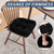 Basic Beyond Chair Cushions for Dining Chairs 6 Pack, Chair Cushion with Ties and Non Slip Backing, 15.5 x 15.5 inches Tufted Chair Pads for Dining Chairs, Black