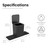 Ninestars Mini Car Trash Can with Press Lid, 3L / 0.79 Gallon Small Garbage Bin, Foldable Leak-Resistant Design with Weighted Non-Slip Base for Car Floor & Center Console (Black)