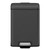 EKO Madison Matte Black Stainless Steel 3.2 Gal/12L Bathroom Small Step Trash Can or Recycling Bin, Removable Inner Liner, Soft Close Lid, Fingerprint Resistant Finish