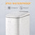 SYNCVIBE Slim Bathroom Trash Can with Lid Soft Close, Stainless Steel Garbage Can Step Trash Bin with Removable Inner Bucket for Bedroom, Office, Kitchen (Matt White, 1.8 Gallons)