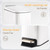 SYNCVIBE Slim Bathroom Trash Can with Lid Soft Close, Stainless Steel Garbage Can Step Trash Bin with Removable Inner Bucket for Bedroom, Office, Kitchen (Matt White, 1.8 Gallons)