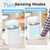 jinligogo 3 Pack 5 Gallon Bathroom Trash Can with Lid, Automatic Motion Sensor White Trash Can, Touchless Slim Waterproof Garbage Bin for Kitchen, Bedroom, Office, and Bathroom