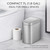 Ninestars Automatic Motion Sensor Bathroom Trash Can, 1.8 Gallon Smart Opening Garbage Bin for Bathroom, Bedroom, Kitchen, Office 7 Liter Compact Stainless Steel