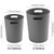 Amorettise 4 Pack Small Trash Can for Bathroom - 3 Gallon/12-Liter Wastebasket, Round Plastic Garbage Container Bin for Bedroom Office.
