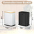 organizelink 2.1 Gal Slim Bathroom Trash Can with Swing Lid, Rustproof Stainless Steel Small Garbage Can for Narrow Spaces & Toilet Side, Dog Proof Odor Control Waste Basket for Bedroom/Office, White