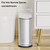 KSSKSS 2.6 Gallon Slim Bathroom Trash Can with Soft Close Lid, 10L Stainless Steel Garbage Can with Removable Liner Bucket, for Narrow Spaces,Bathroom, Bedroom (Silver)