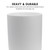 YEW DESIGN Matte White Round Compact Trash Can Mini, 2 Gallons / 7.5L Garbage Bin, Tiny Wastebasket for Bathrooms, Office, Under Desk, Bedroom, Laundry Room, Kitchen, Kids Room, and Dorm