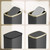KHMMGK 8L/2.1 Gal Small Bathroom Trash Can with Lid, Swing-Top Rectangular Waste Bin, Stainless Steel Garbage Can for Home, Office, Toilet, Bedroom, Living Room (Titanium Black)