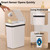 FRESHLIX 3 Pack Bathroom Trash Can 2.6 Gallon Small Touchless Automatic Motion Sensor Trash Cans Slim Waterproof Garbage Bin with Lid for Kitchen, Office, Bedroom White